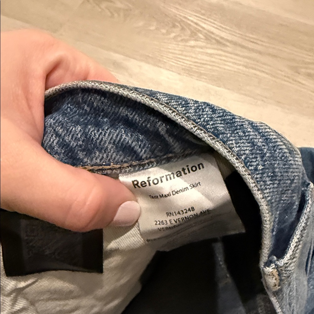 Reformation Tazz Denim Maxi Skirt - Picture 7 of 7